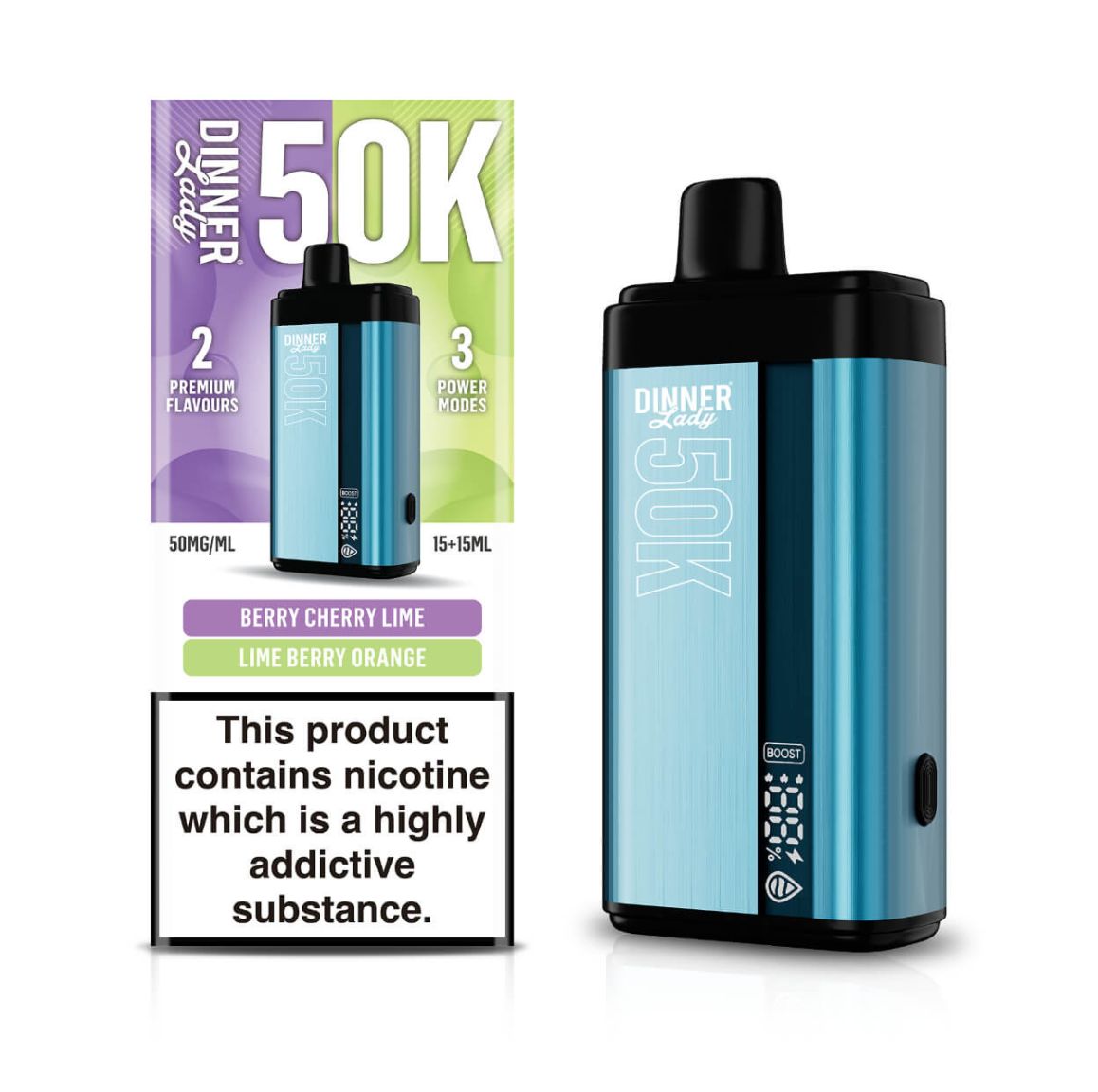 Dinner Lady 50K Dual Flavor, Choose A Flavor: Berry Cherry Lime / Lime Berry Orange