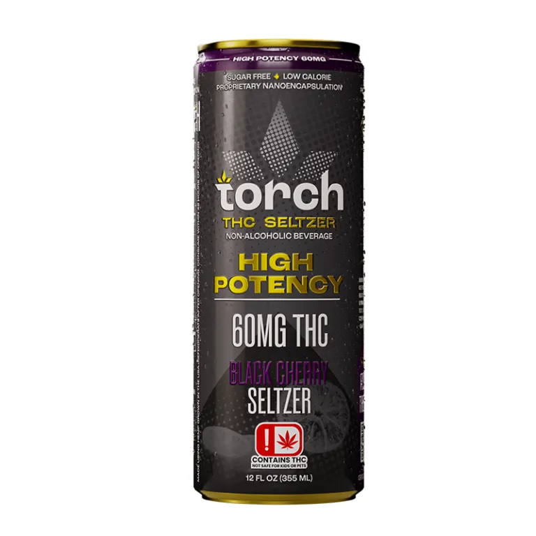 Torch High Potency THC Seltzer | 60mg, Choose A Flavor: BLACK CHERRY