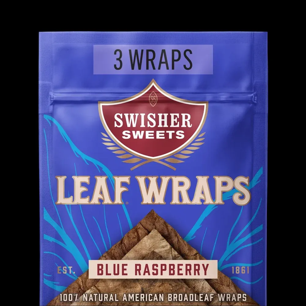 Swisher Sweets Leaf Wraps 3ct, Choose A Flavor: Blue Raspberry