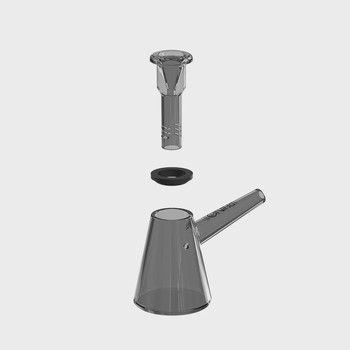 White Rhino EZ Clean Smoked Glass Bubbler