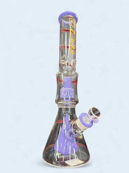 Nugg Life 16" Beaker Waterpipe with Showerhead and Cone Percs