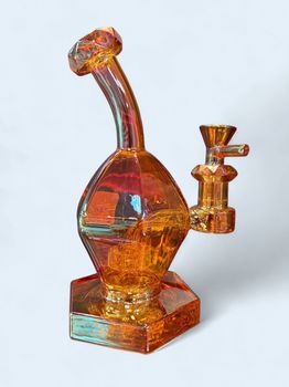 7" Electroplated Gem Bubbler Water Pipe