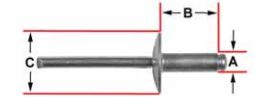 ALUMINUM POP RIVETS 3/16