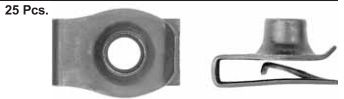 BLACK SHORT EXTRUDED "U" NUTS 10-1.50MM P.R. 90-6.00MM - PACK OF 25