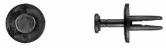 BLACK NYLON MUD SKIRT RIVETS - PACK OF 50