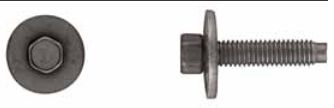 BLACK HEX HEAD BODY BOLTS - PACK OF 25