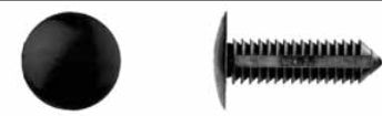 9/32 BLK SHIELD RETAINERS - PACK OF 25