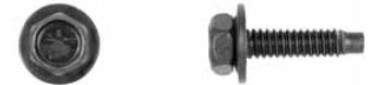 BLACK IND HEX HEAD BODY BOLTS - PACK OF 50