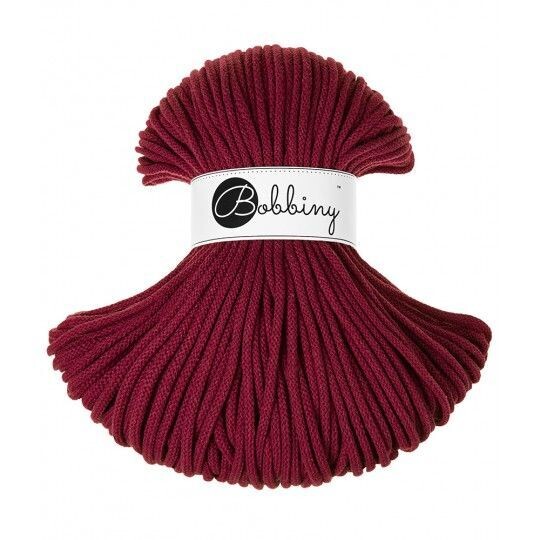Bobbiny Premium 5mm geflochten, Wine Red Bobbiny Premium 5mm geflochten, Wine Red