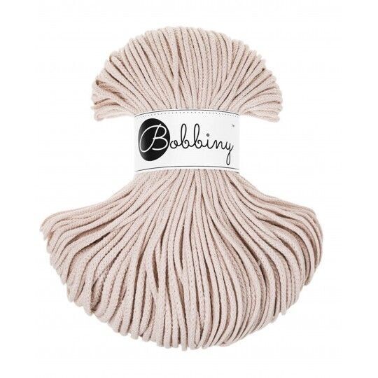 Bobbiny Junior 3mm geflochten, Nude Bobbiny Junior 3mm geflochten, Nude