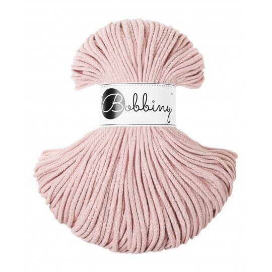 Bobbiny Junior 3mm geflochten, Pastel Pink Bobbiny Junior 3mm geflochten, Pastel Pink