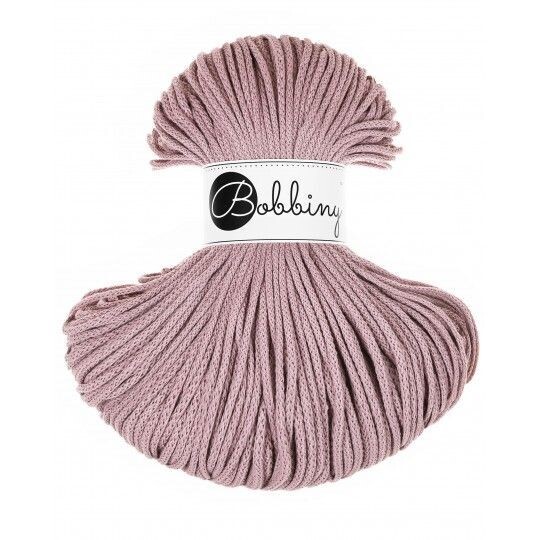 Bobbiny Junior 3mm geflochten, Mauve Bobbiny Junior 3mm geflochten, Mauve