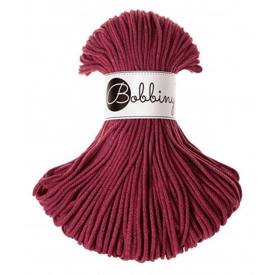 Bobbiny Junior 3mm geflochten, Wine Red Bobbiny Junior 3mm geflochten, Wine Red