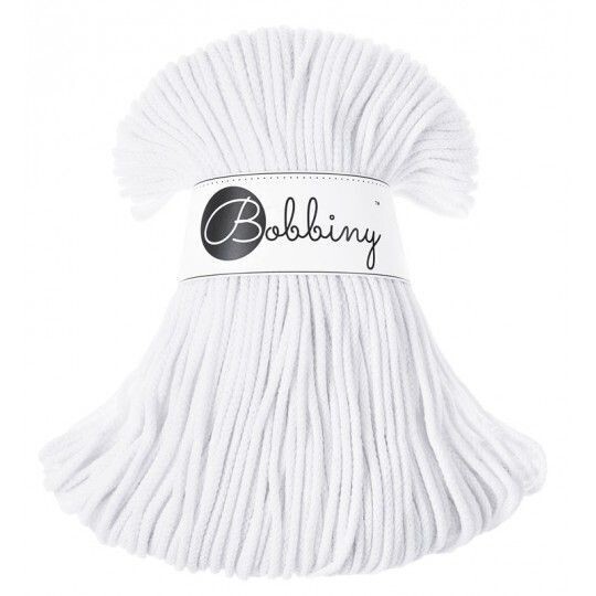 Bobbiny Junior 3mm geflochten, White Bobbiny Junior 3mm geflochten, White