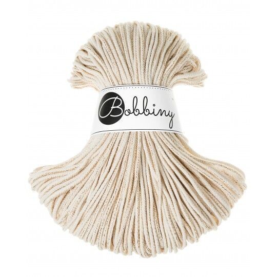 Bobbiny Junior 3mm geflochten, Golden Natural Bobbiny Junior 3mm geflochten, Golden Natural