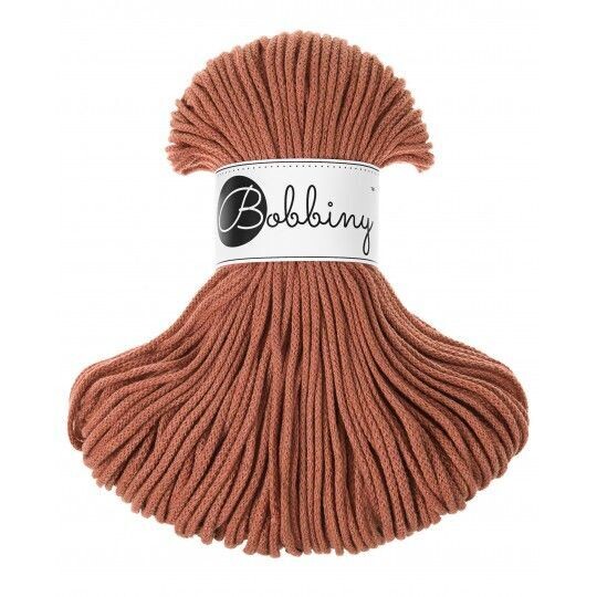 Bobbiny Junior 3mm geflochten, Terracotta Bobbiny Junior 3mm geflochten, Terracotta