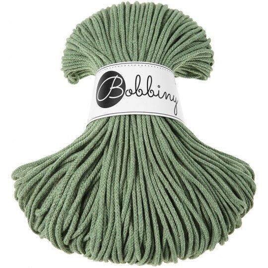 Bobbiny Junior 3mm geflochten, Eucalyptus Green Bobbiny Junior 3mm geflochten, Eucalyptus Green