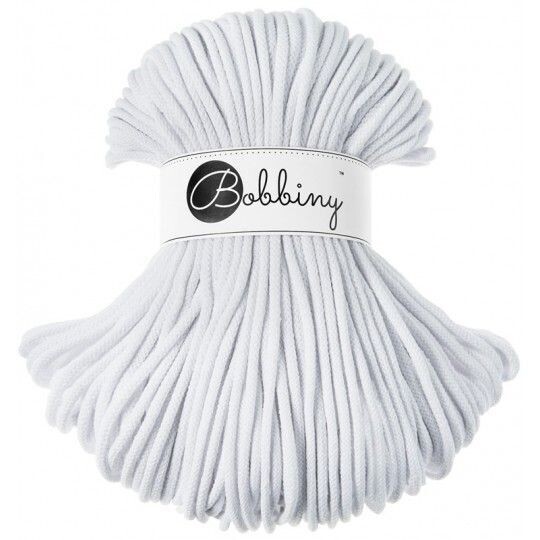 Bobbiny Premium 5mm geflochten, White Bobbiny Premium 5mm geflochten, White