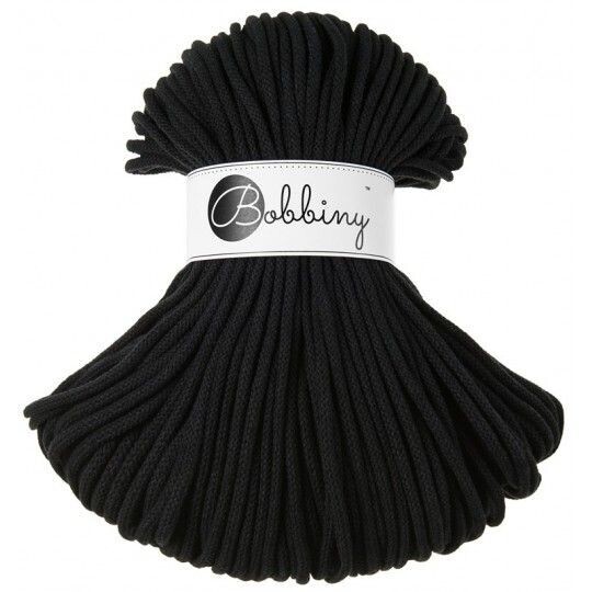 Bobbiny Premium 5mm geflochten, Black Bobbiny Premium 5mm geflochten, Black
