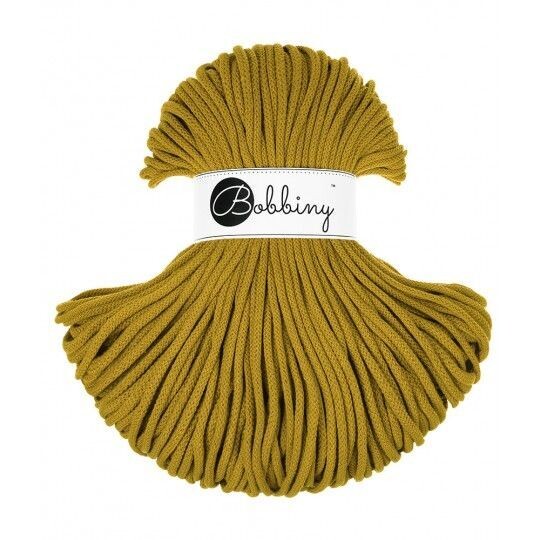 Bobbiny Premium 5mm geflochten, Spicy Yellow Bobbiny Premium 5mm geflochten, Spicy Yellow