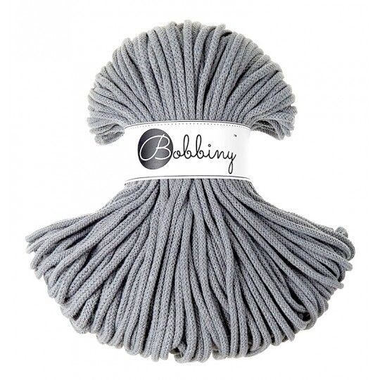 Bobbiny Premium 5mm geflochten, Steel Bobbiny Premium 5mm geflochten, Steel