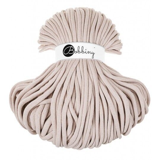 Bobbiny Jumbo 9mm geflochten, Nude