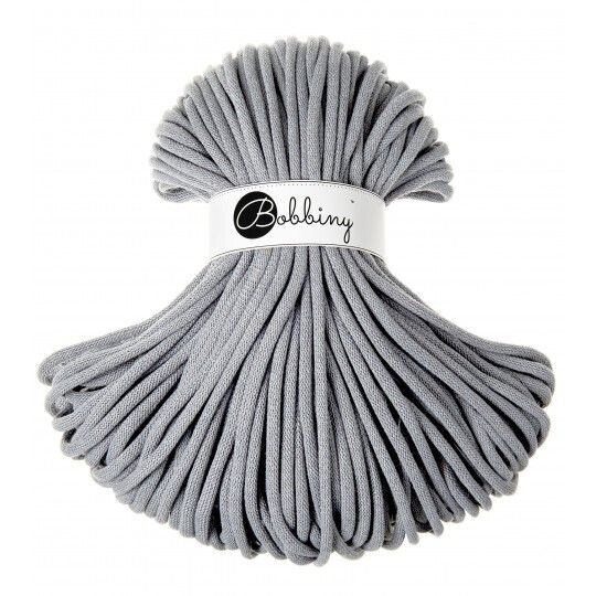 Bobbiny Jumbo 9mm geflochten, Steel