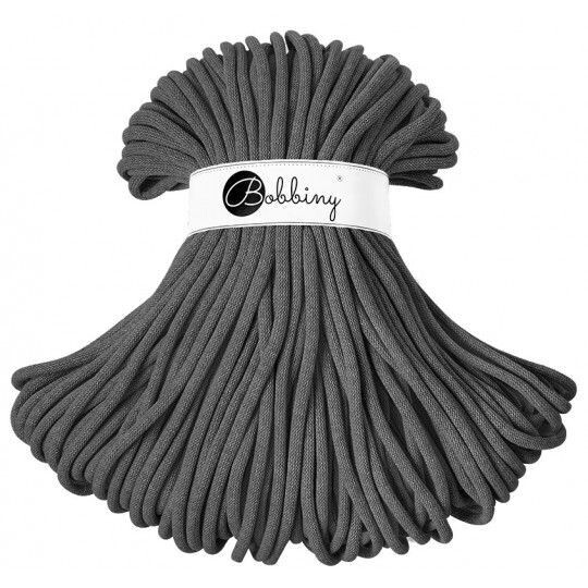 Bobbiny Jumbo 9mm geflochten, Charcoal