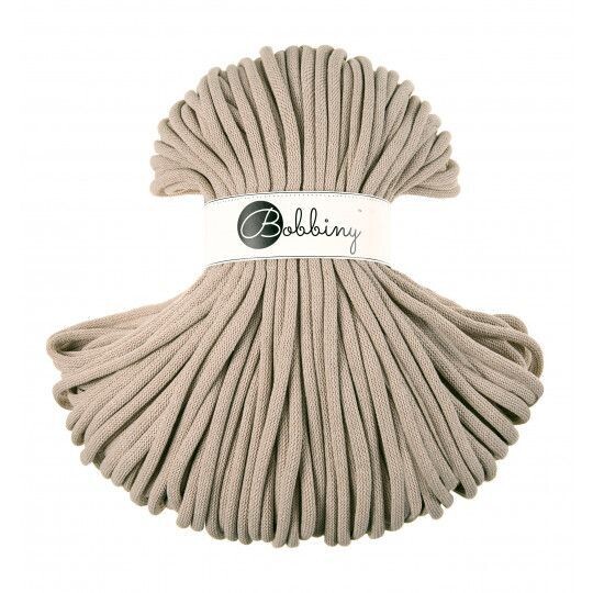 Bobbiny Jumbo 9mm geflochten, Beige