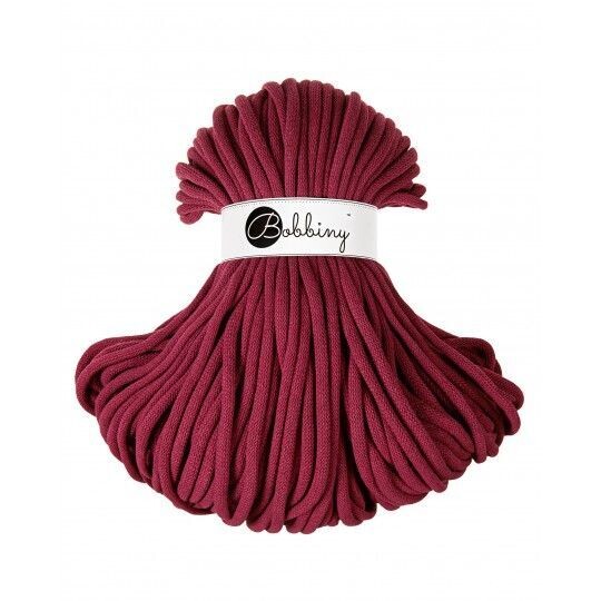 Bobbiny Jumbo 9mm geflochten, Wine Red