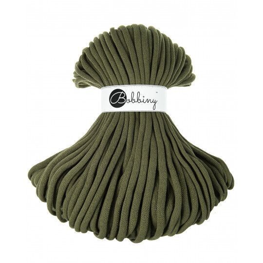 Bobbiny Jumbo 9mm geflochten, Avocado