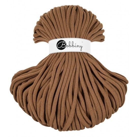 Bobbiny Jumbo 9mm geflochten, Caramel