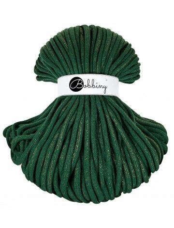 Bobbiny Jumbo 9mm geflochten, Golden Pine Green