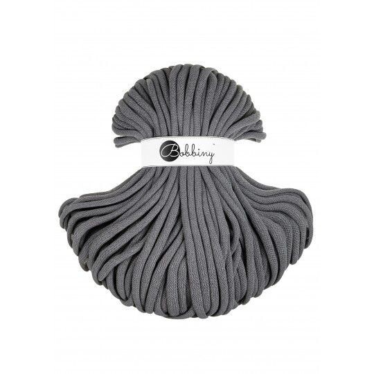 Bobbiny Jumbo 9mm geflochten, Stone Grey