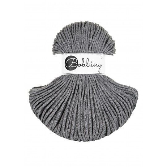 Bobbiny Junior 3mm geflochten, Stone Grey Bobbiny Junior 3mm geflochten, Stone Grey