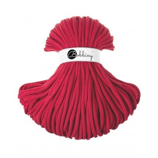 Bobbiny Jumbo 9mm geflochten, Classic Red