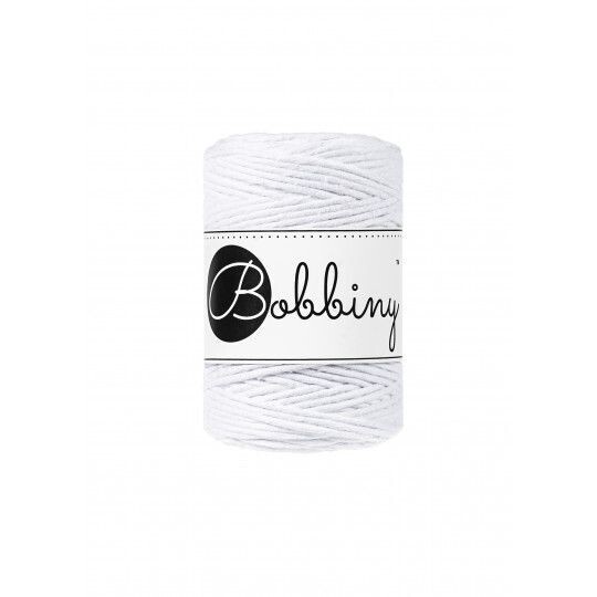 Bobbiny Makramee Kordel 1,5mm verzwirnt, White Bobbiny Makramee Kordel 1,5mm verzwirnt, White