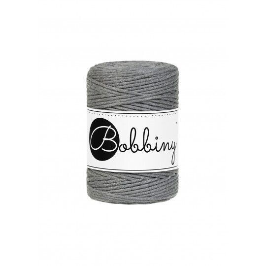 Bobbiny Makramee Kordel 1,5mm verzwirnt, Stone Grey Bobbiny Makramee Kordel 1,5mm verzwirnt, Stone Grey