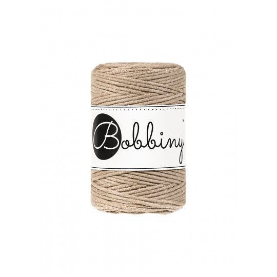 Bobbiny Makramee Kordel 1,5mm verzwirnt, Sand Bobbiny Makramee Kordel 1,5mm verzwirnt, Sand