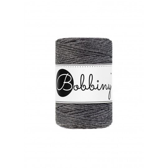 Bobbiny Makramee Kordel 1,5mm verzwirnt, Charcoal Bobbiny Makramee Kordel 1,5mm verzwirnt, Charcoal
