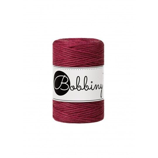 Bobbiny Makramee Kordel 1,5mm verzwirnt, Wine Red Bobbiny Makramee Kordel 1,5mm verzwirnt, Wine Red