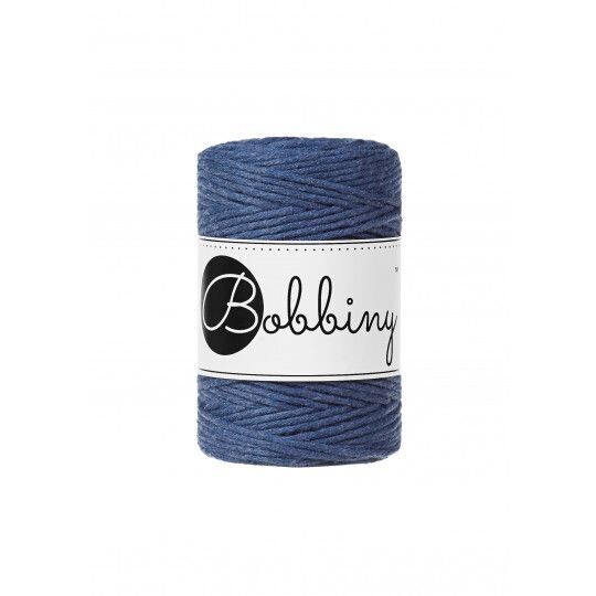 Bobbiny Makramee Kordel 1,5mm verzwirnt, Jeans Bobbiny Makramee Kordel 1,5mm verzwirnt, Jeans