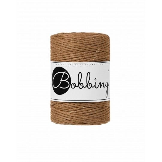Bobbiny Makramee Kordel 1,5mm verzwirnt, Golden Caramel Bobbiny Makramee Kordel 1,5mm verzwirnt, Golden Caramel
