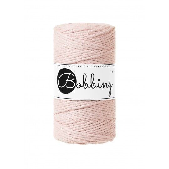 Bobbiny Makramee Kordel 3mm verzwirnt, Pastel Pink Bobbiny Makramee Kordel 3mm verzwirnt, Pastel Pink
