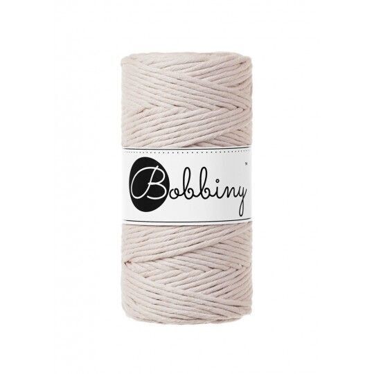 Bobbiny Makramee Kordel 3mm verzwirnt, Nude Bobbiny Makramee Kordel 3mm verzwirnt, Nude