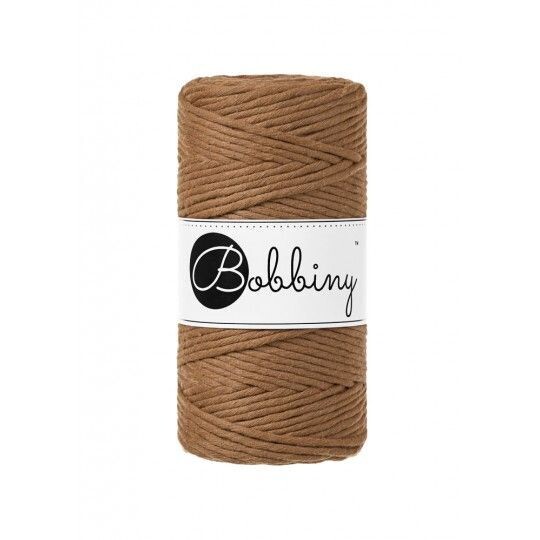 Bobbiny Makramee Kordel 3mm verzwirnt, Caramel