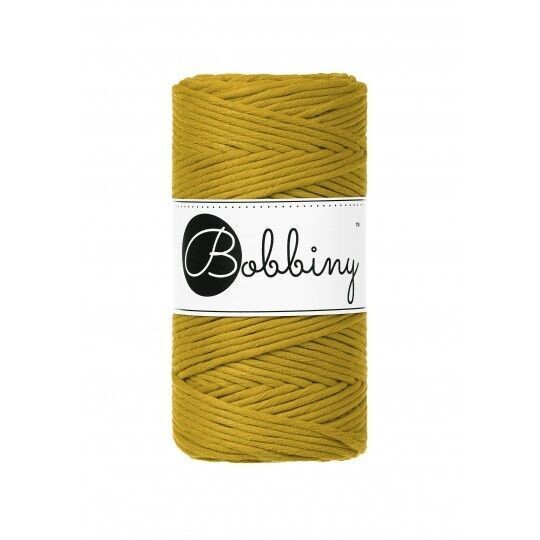 Bobbiny Makramee Kordel 3mm verzwirnt, Spicy Yellow Bobbiny Makramee Kordel 3mm verzwirnt, Spicy Yellow
