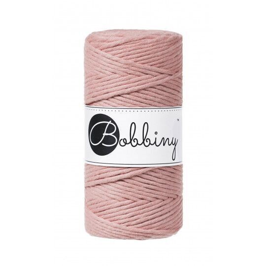 Bobbiny Makramee Kordel 3mm verzwirnt, Blush Bobbiny Makramee Kordel 3mm verzwirnt, Blush