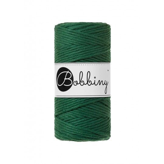 Bobbiny Makramee Kordel 3mm verzwirnt, Pine Green Bobbiny Makramee Kordel 3mm verzwirnt, Pine Green