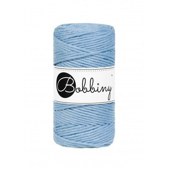 Bobbiny Makramee Kordel 3mm verzwirnt, Perfect Blue Bobbiny Makramee Kordel 3mm verzwirnt, Perfect Blue